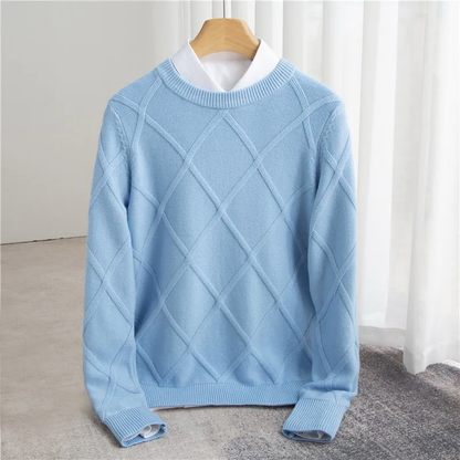 Classic argyle knit sweater for men | Marcel -5
