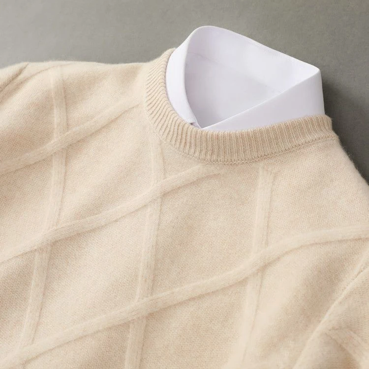 Classic argyle knit sweater for men | Marcel -2