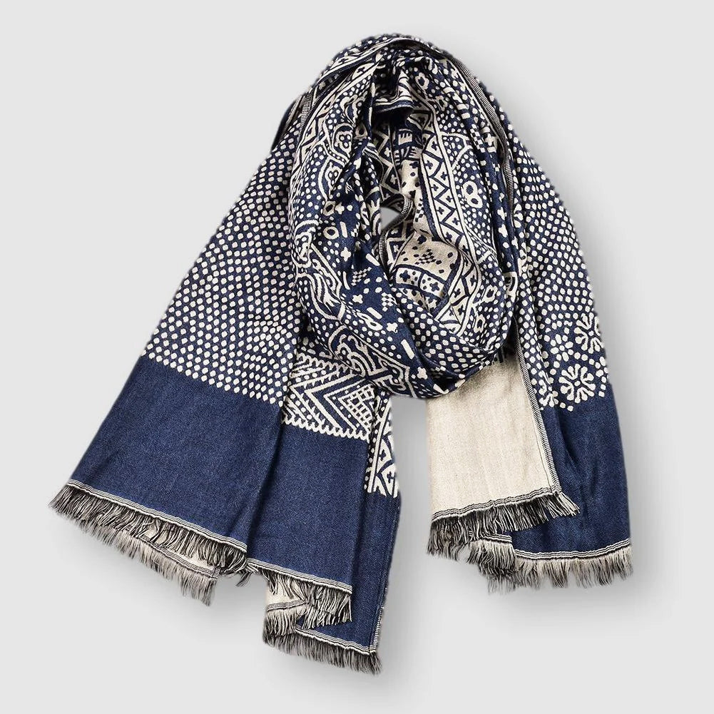 Patterned lightweight everyday styling scarf for men | Éloise -1