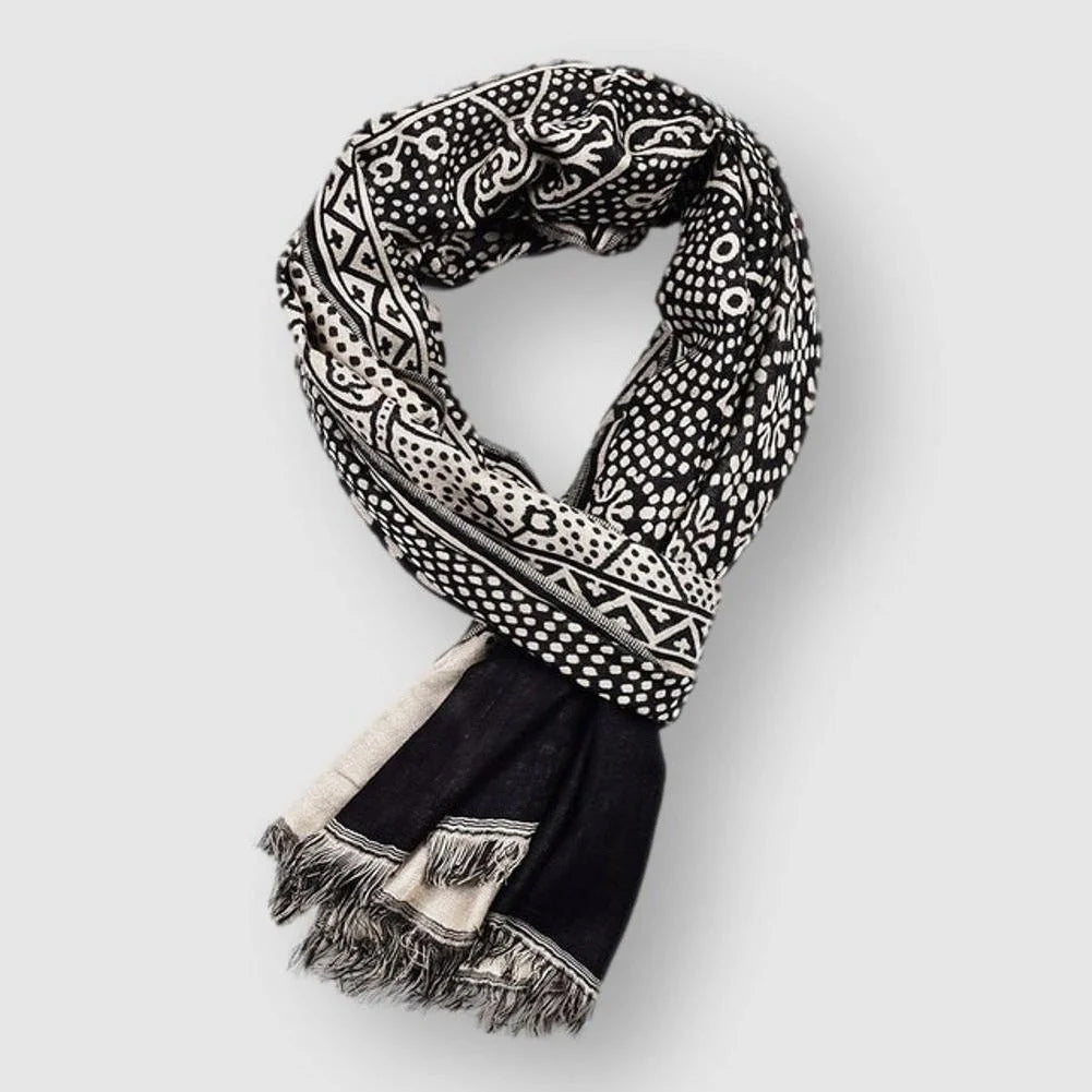 Patterned lightweight everyday styling scarf for men | Éloise -2