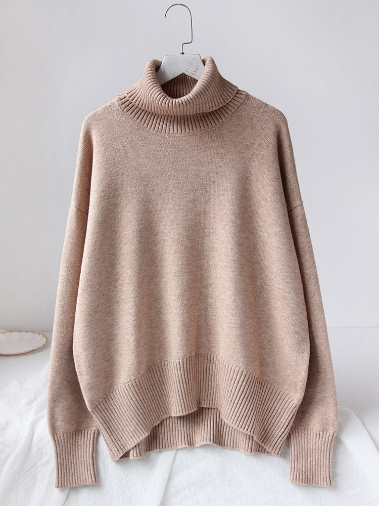 Oversized high collar sweater for women | Sabine -9