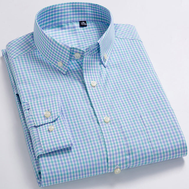 Button-up checked modern shirt for men | Arthur -4