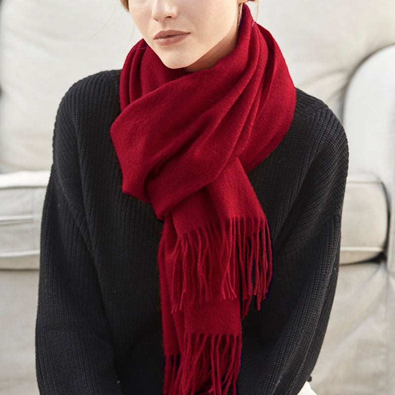 Winter oversized fringe scarf for women | Xiara -2