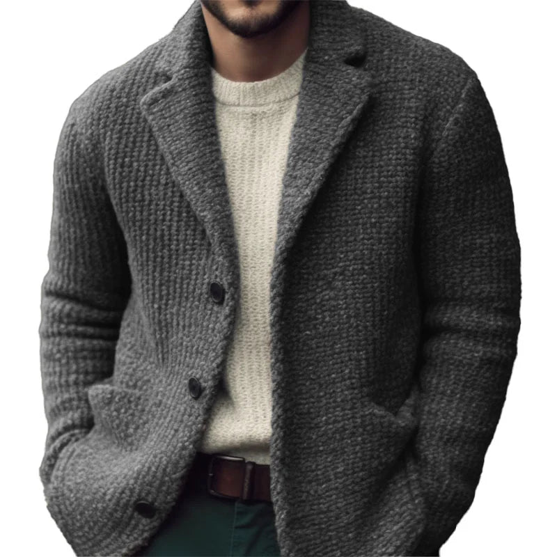 Men’s regular-fit button-up cardigan for men | Derek -1