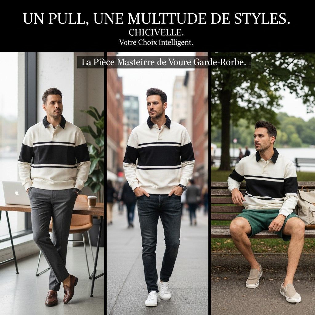 Rugby elegant polo for men | Adrien -6