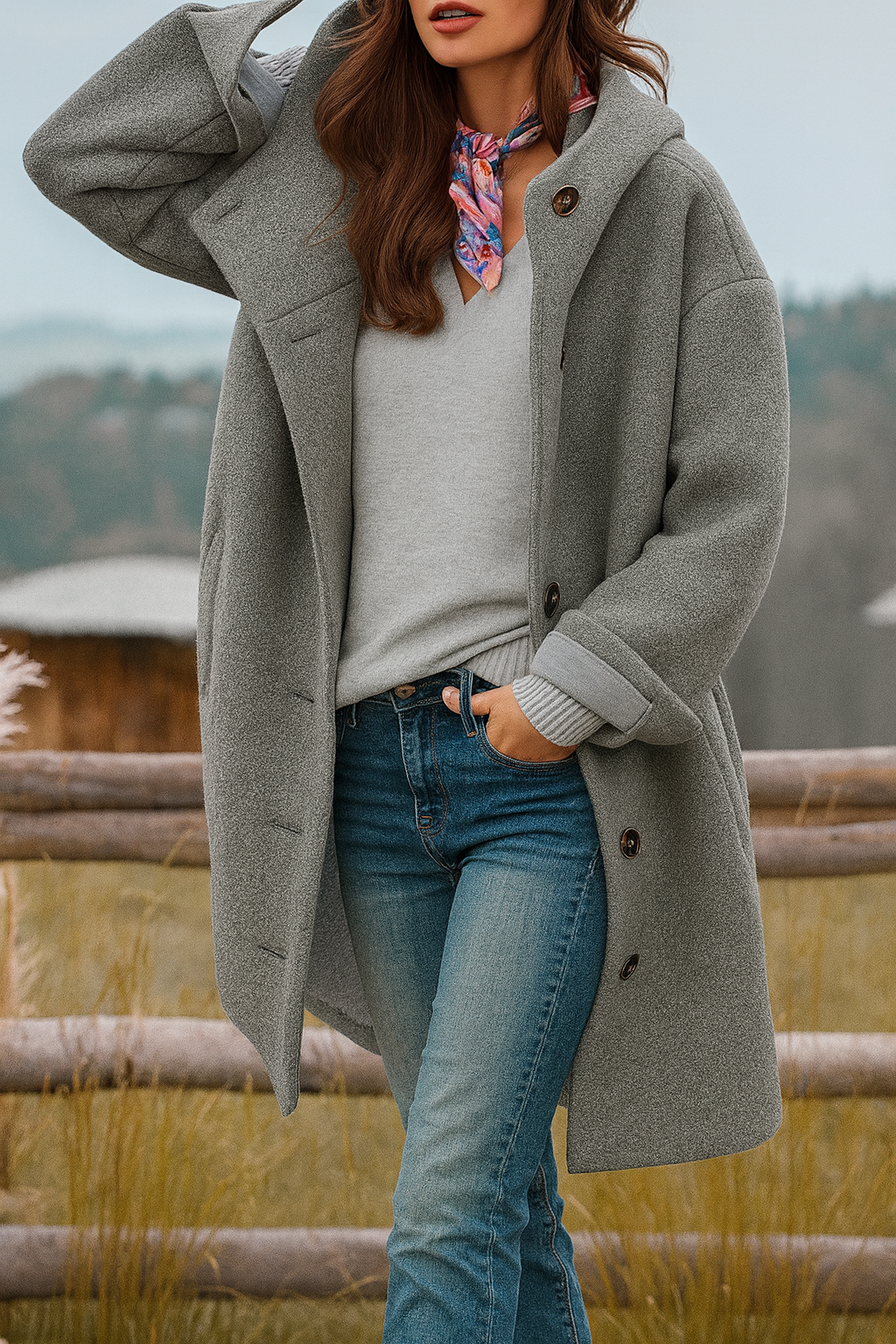 Casual elegant coat for women | Mid-thigh -6