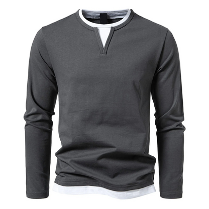Casual long-sleeve t-shirt for men | Aaron -3