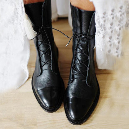 Pointeds lace-up chic boots for women | Maelys -1