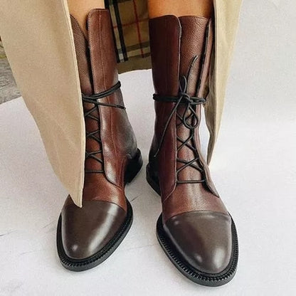 Pointeds lace-up chic boots for women | Maelys -2