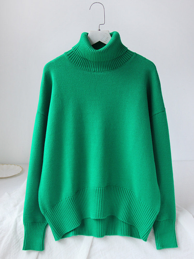 Oversized high collar sweater for women | Sabine -7