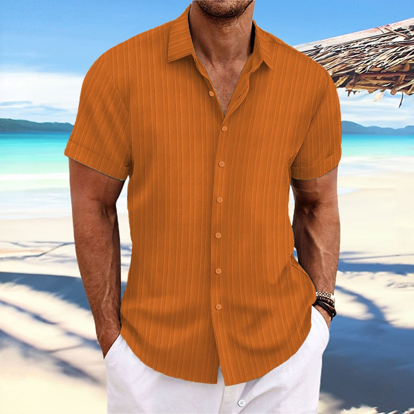 Smart short-sleeve shirt for men | Dante -9