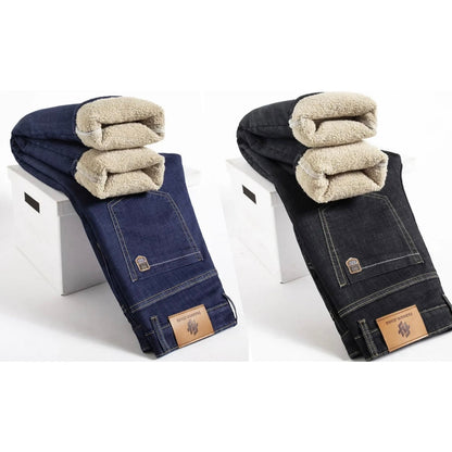 Fleece lined full length jeans for men | Hudson -8