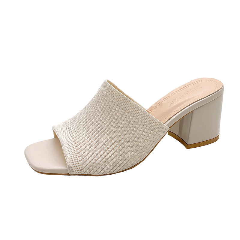 Heeled square sandals for women | Emeline -5