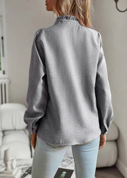Feminine pleats delicates blouse for women | Aude -5