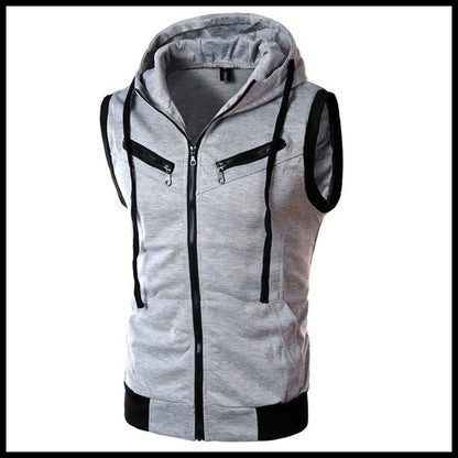 Hooded sleeveless summer vest for men | Carson -1