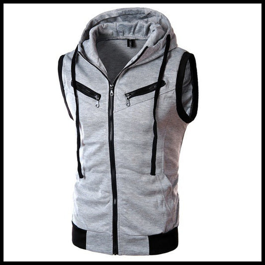 Hooded sleeveless summer vest for men | Carson -1