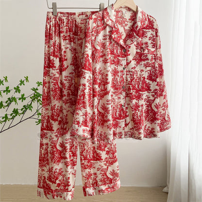 Pyjamas floral chic print set for women | Erza -2