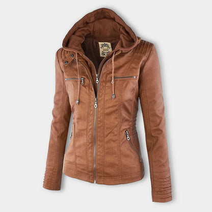 Cosy soft cardigan for women | Leather elegant -2