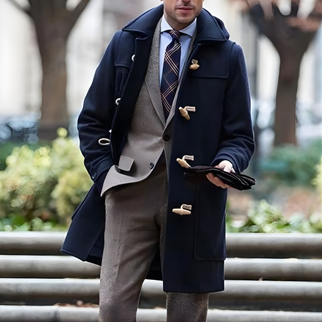 Duffle elegant classic silhouette coat for men | Armand -2