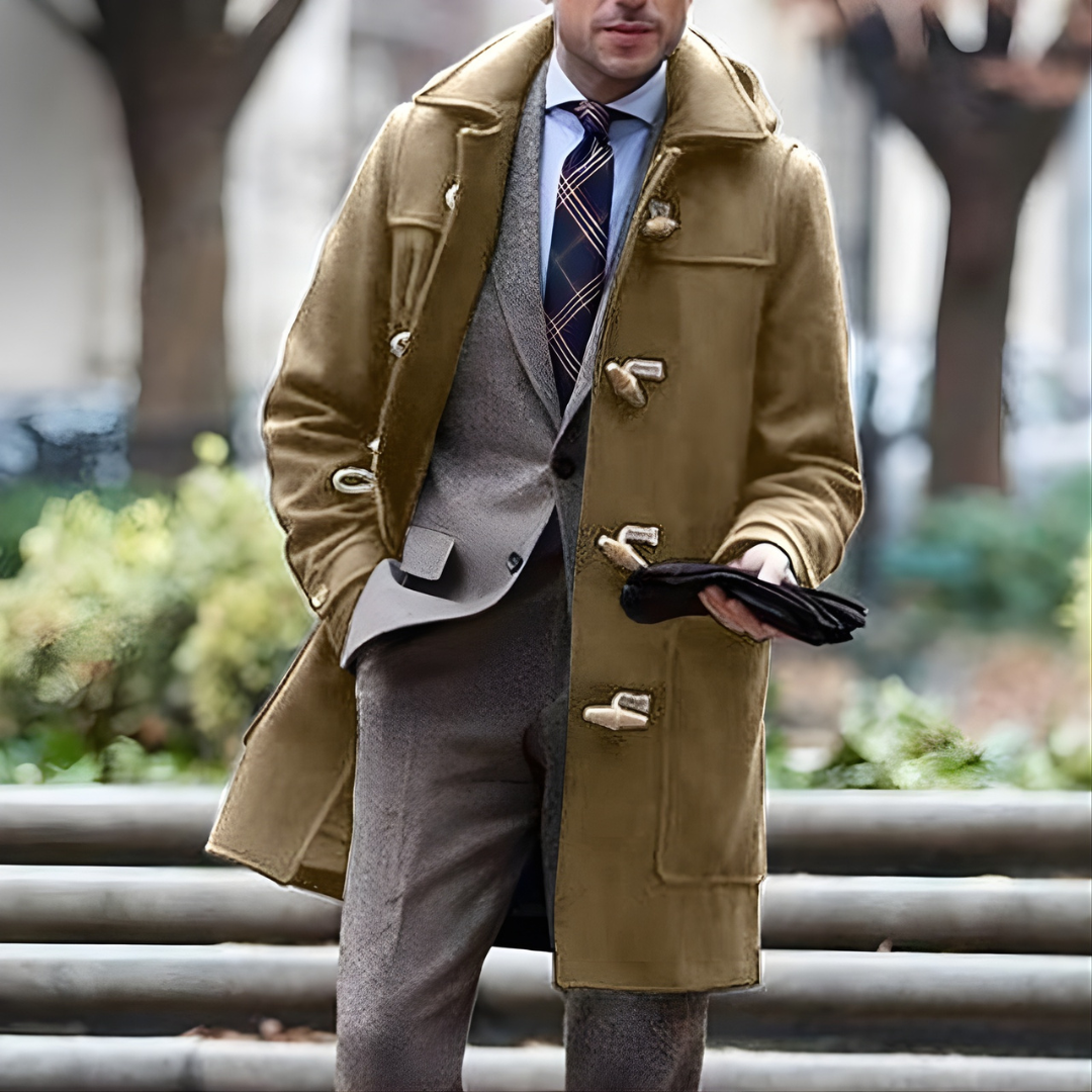 Duffle elegant classic silhouette coat for men | Armand -5
