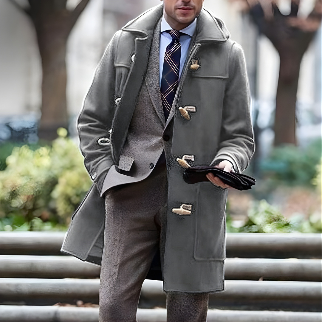 Duffle elegant classic silhouette coat for men | Armand -4