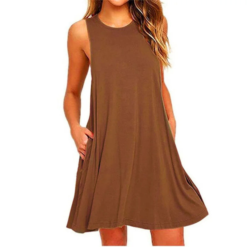 Mi-long classic dress for women | Seren -2