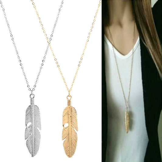 Pendants plumes necklace for women | Grace -1