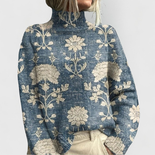 Cozy sweater relaxed fit turtleneck for women | Seren -1