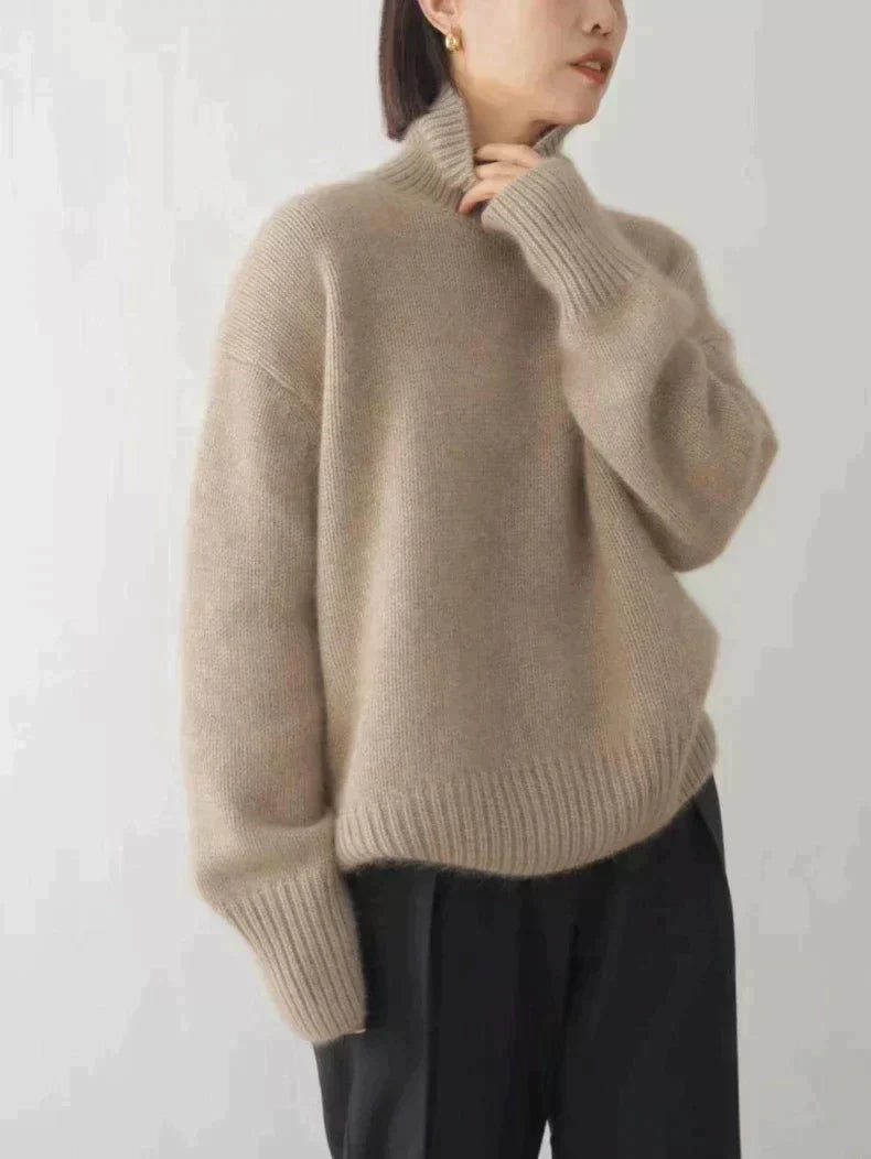 High collar sweater for women | Isaline -5