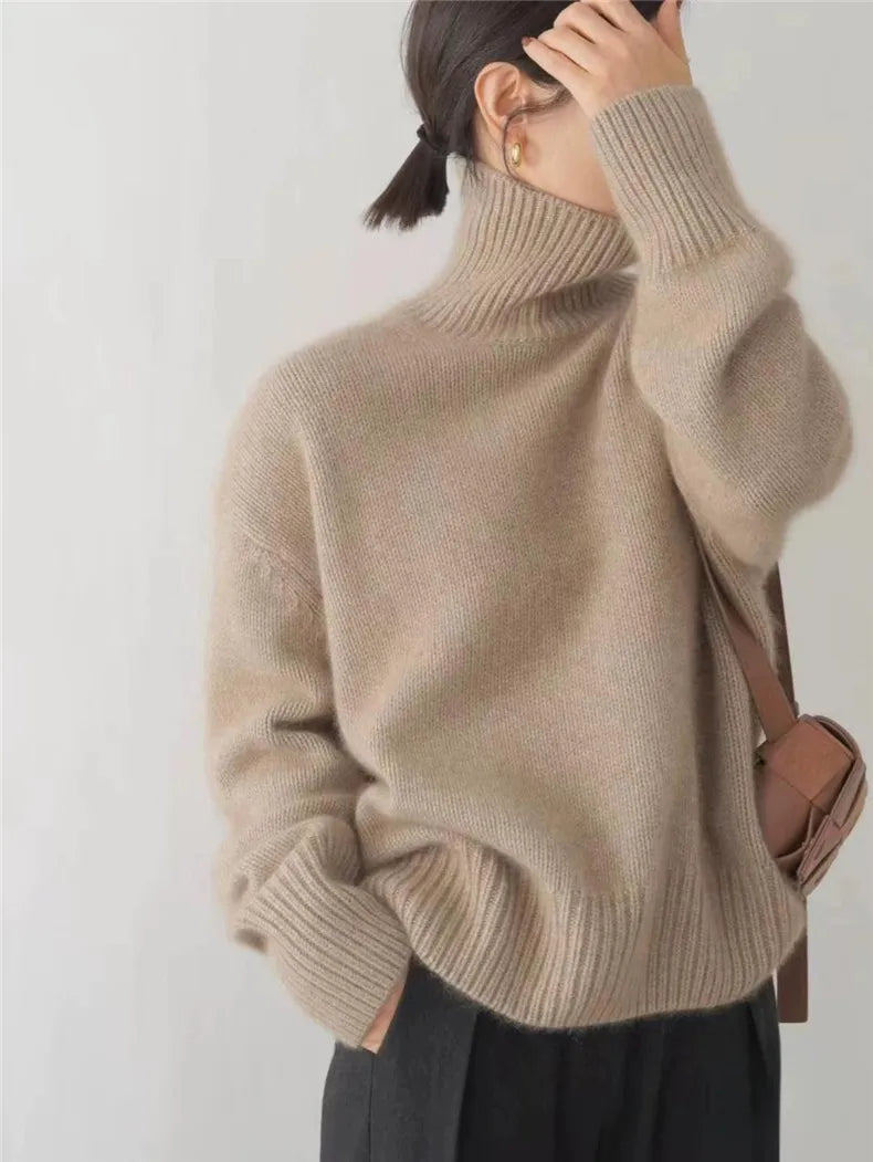 High collar sweater for women | Isaline -6
