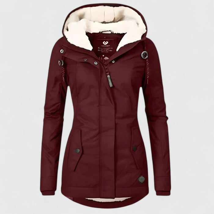Elegant long cut jacket for women | Savina -4
