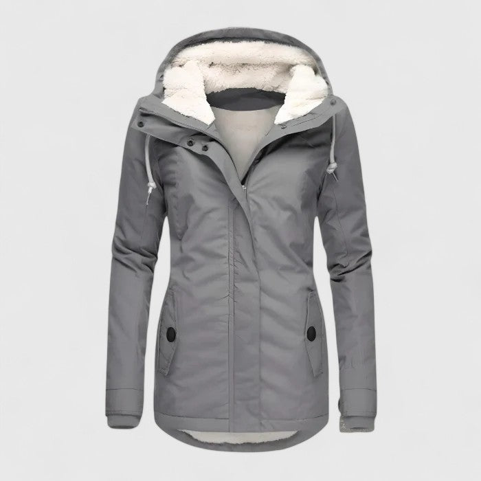 Elegant long cut jacket for women | Savina -6