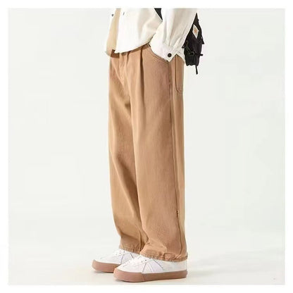 Relaxed wide leg pleated pants for women | Arlen -3
