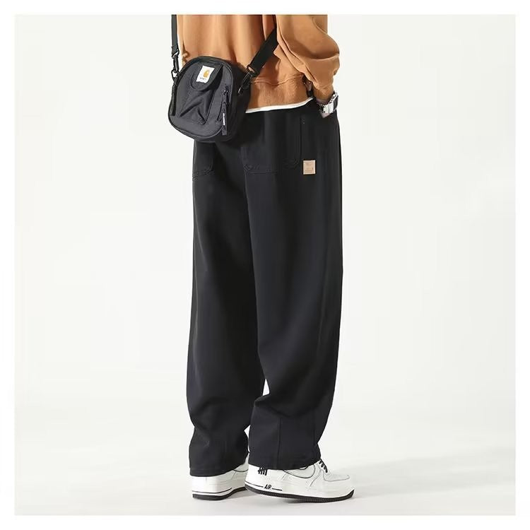 Relaxed wide leg pleated pants for women | Arlen -6