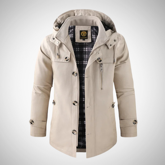 Warm elegant hooded coat for men | Mathieu -1