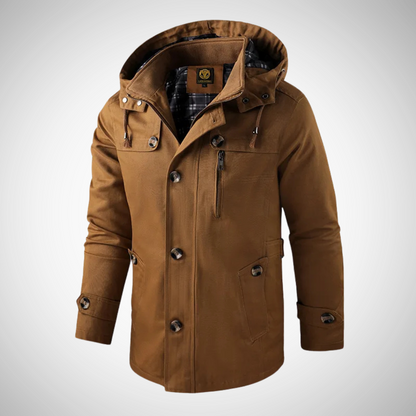 Warm elegant hooded coat for men | Mathieu -3