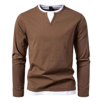 Casual long-sleeve t-shirt for men | Aaron -4
