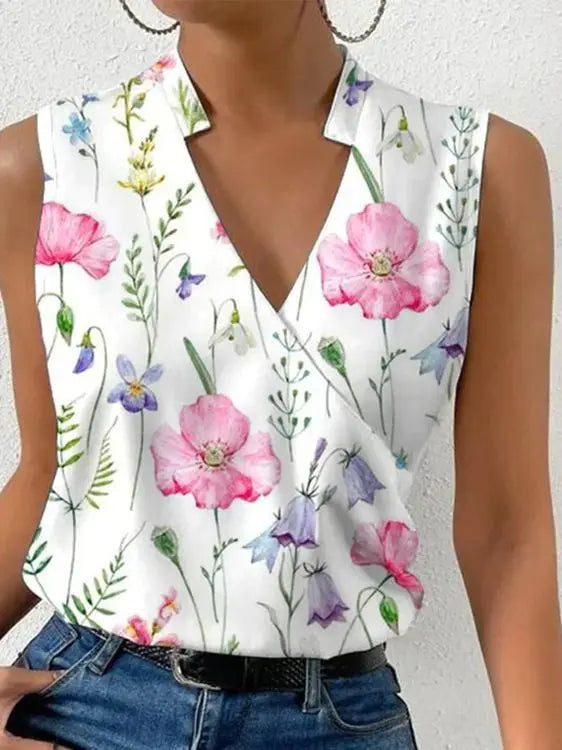 Sleeveless elegant top for women | Fleur -6