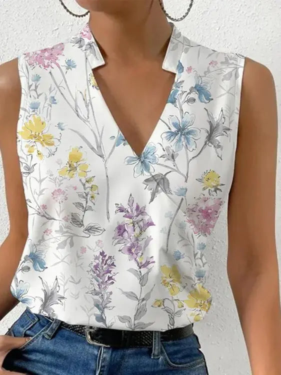 Sleeveless elegant top for women | Fleur -7