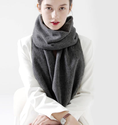Winter oversized fringe scarf for women | Xiara -8