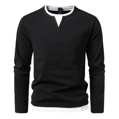 Casual long-sleeve t-shirt for men | Aaron -1