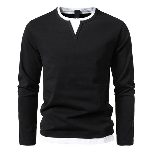 Casual long-sleeve t-shirt for men | Aaron -1