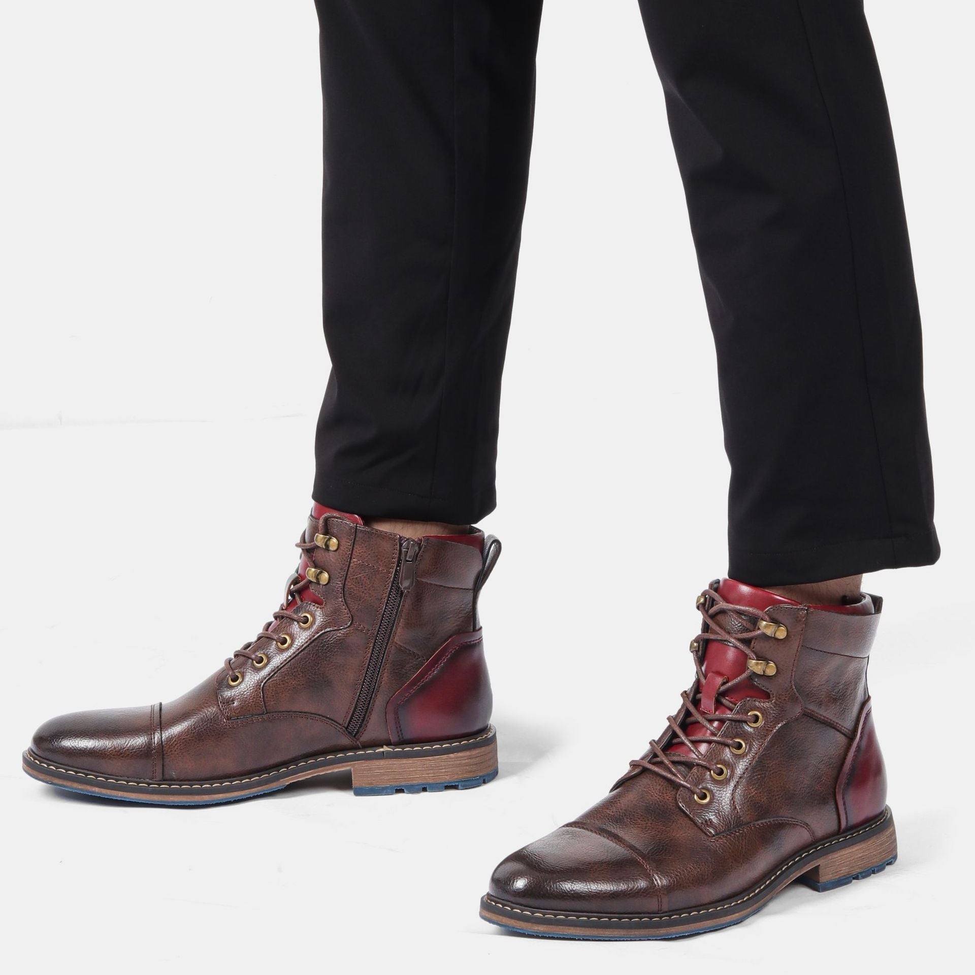 Ankle lace-up vintage boots for men | Ronan -1