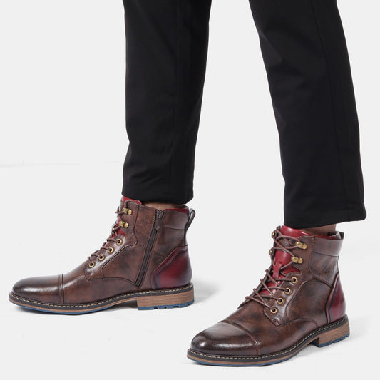 Ankle lace-up vintage boots for men | Ronan -1