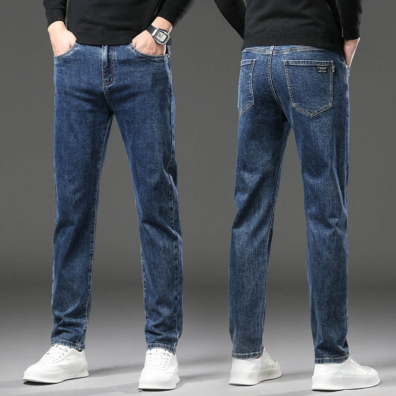 Fleece lined classic denim jeans for men | Kellan -3