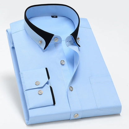 Modern contrasts shirt for men | Laurent -4