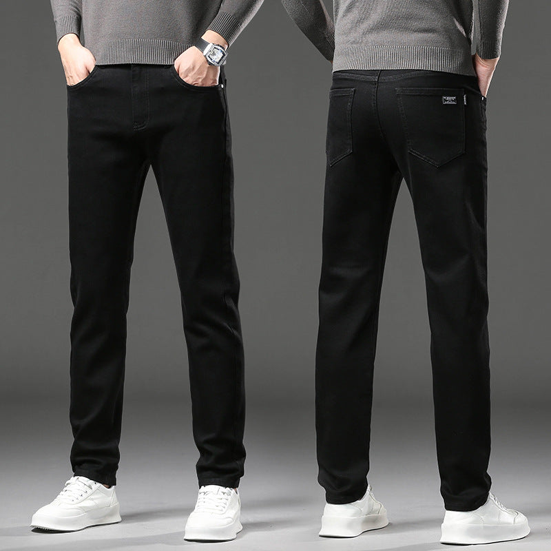 Fleece lined classic denim jeans for men | Kellan -5