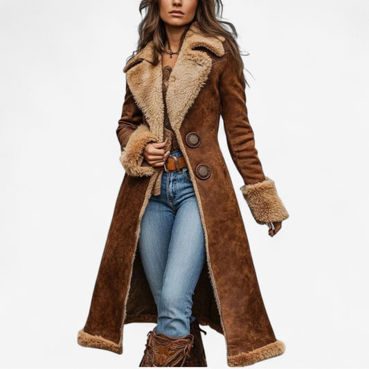 Long elegant structured cut coat for women | Amalia -1