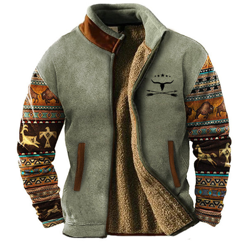 Zip vintage jacket for men | Marvien -3