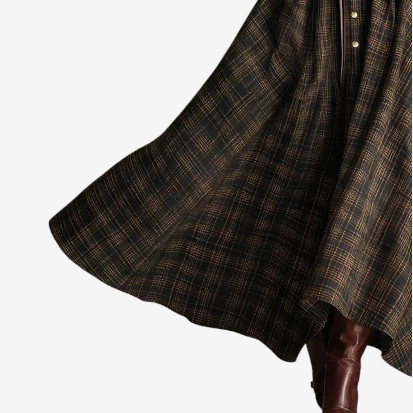Maxi belted inspiration vintage dress for women | Althea -3
